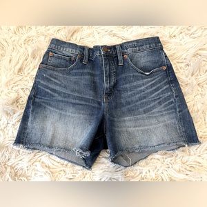 madewell high rise denim short